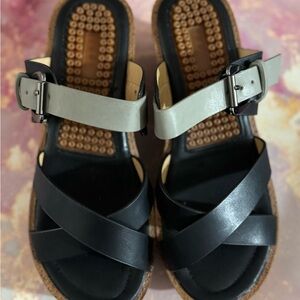 Stylish Black and Cream Women's Sandals